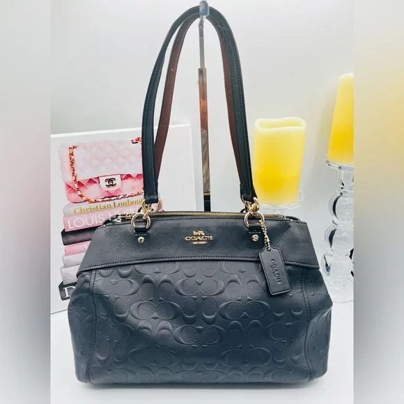 Coach Brooke Carryall Leather Tote Bag - Dark Grey - Picture 2 of 16